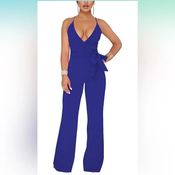 Aro Lora Pants Jumpsuits Nwot Aro Lora Backless Royal Blue